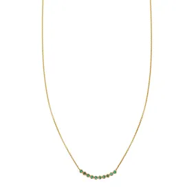 10 Round Emerald Arch Necklace