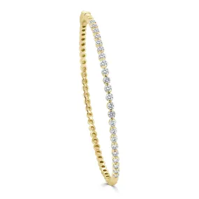 14K Gold & Diamond Bangle - 1.27ct