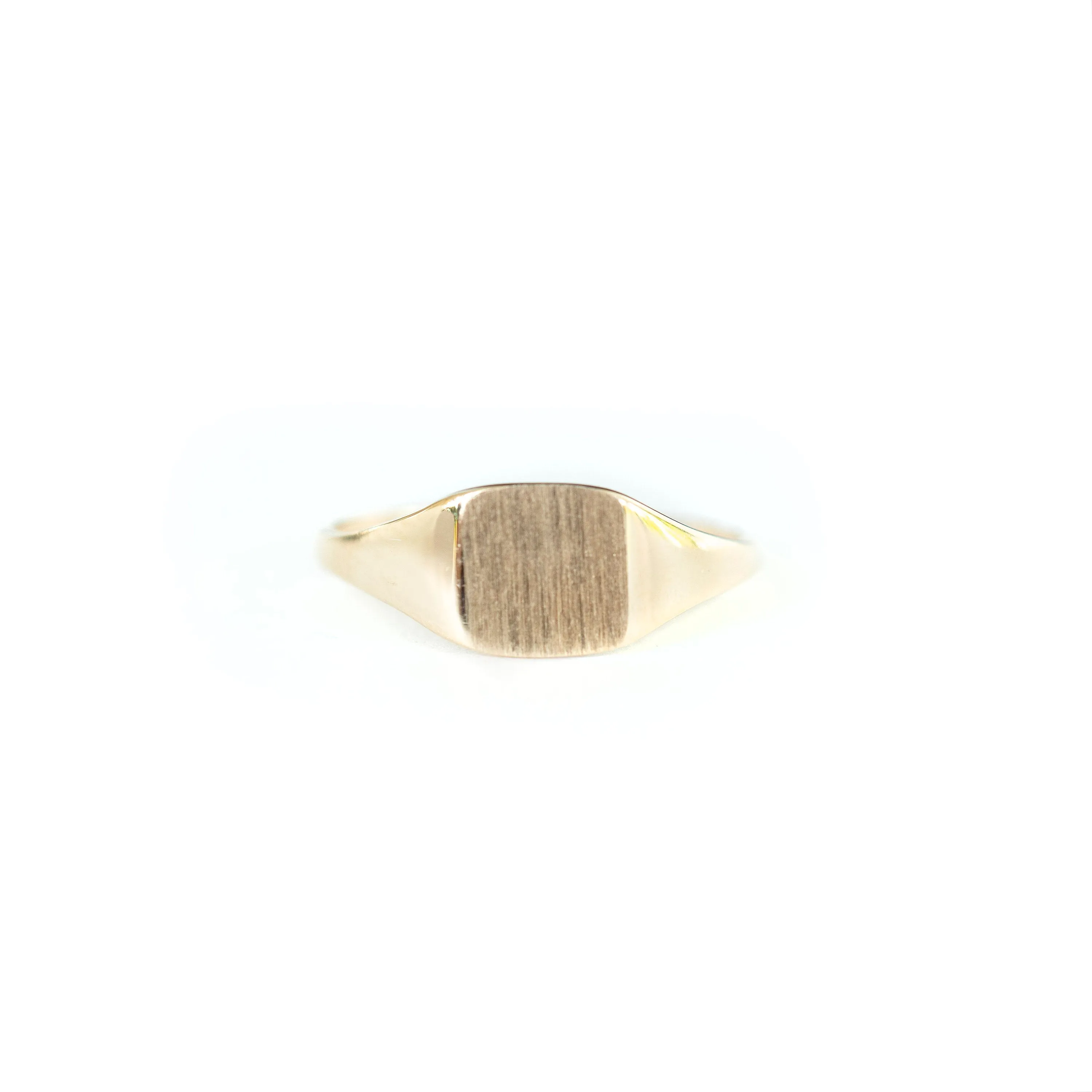 14k Little Square Signet Ring