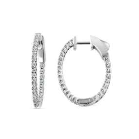14KW 16/20M INSIDE OUT OVAL DIAMOND HOOP  (118HP117338W14DI1)