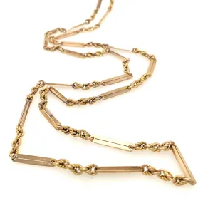 1890's Antique 9ct Gold Guard/Muff Chain