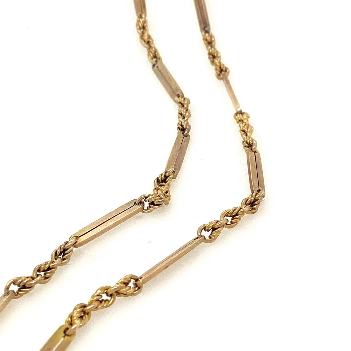 1890's Antique 9ct Gold Guard/Muff Chain