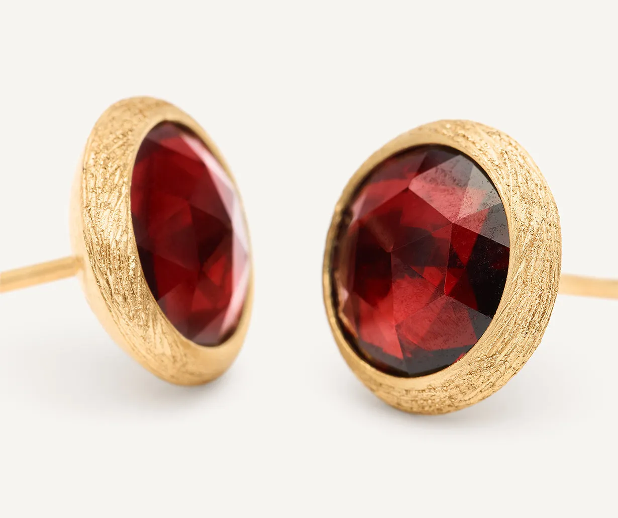 18K Yellow Gold Gemstone Stud Earrings