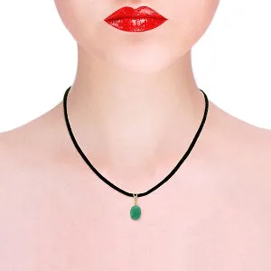 6.51 Carat 14K Solid Yellow Gold Gratitude Emerald Diamond Necklace