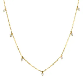 7 Diamond Charm Necklace