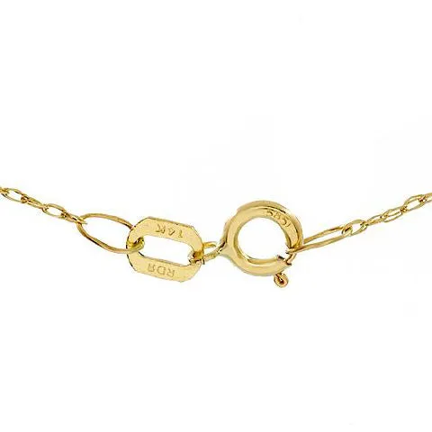 9.3 Carat 14K Solid Yellow Gold Necklace White Topaz Emerald