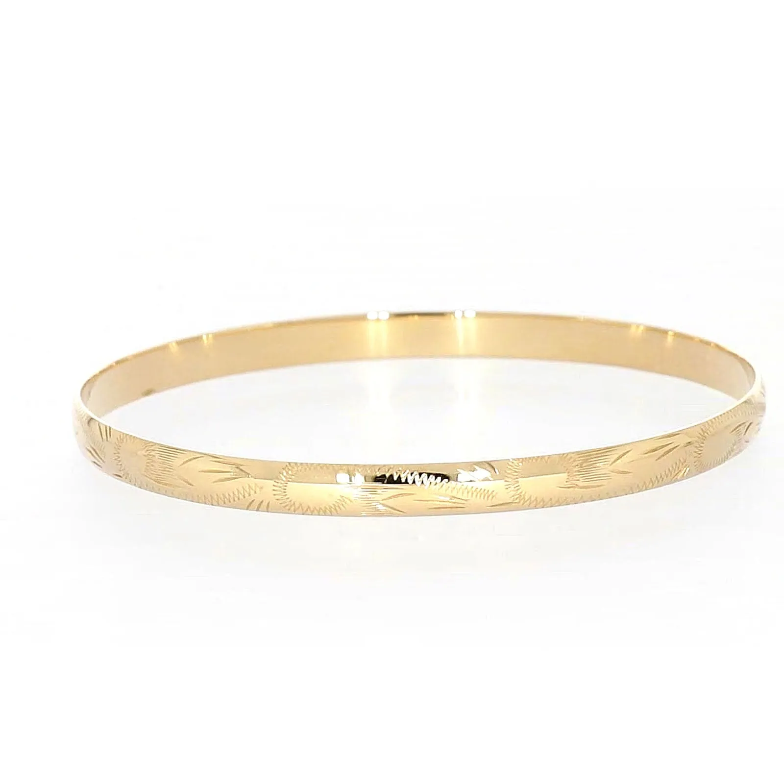 9ct Yellow Gold 65x5mm Solid Bangle