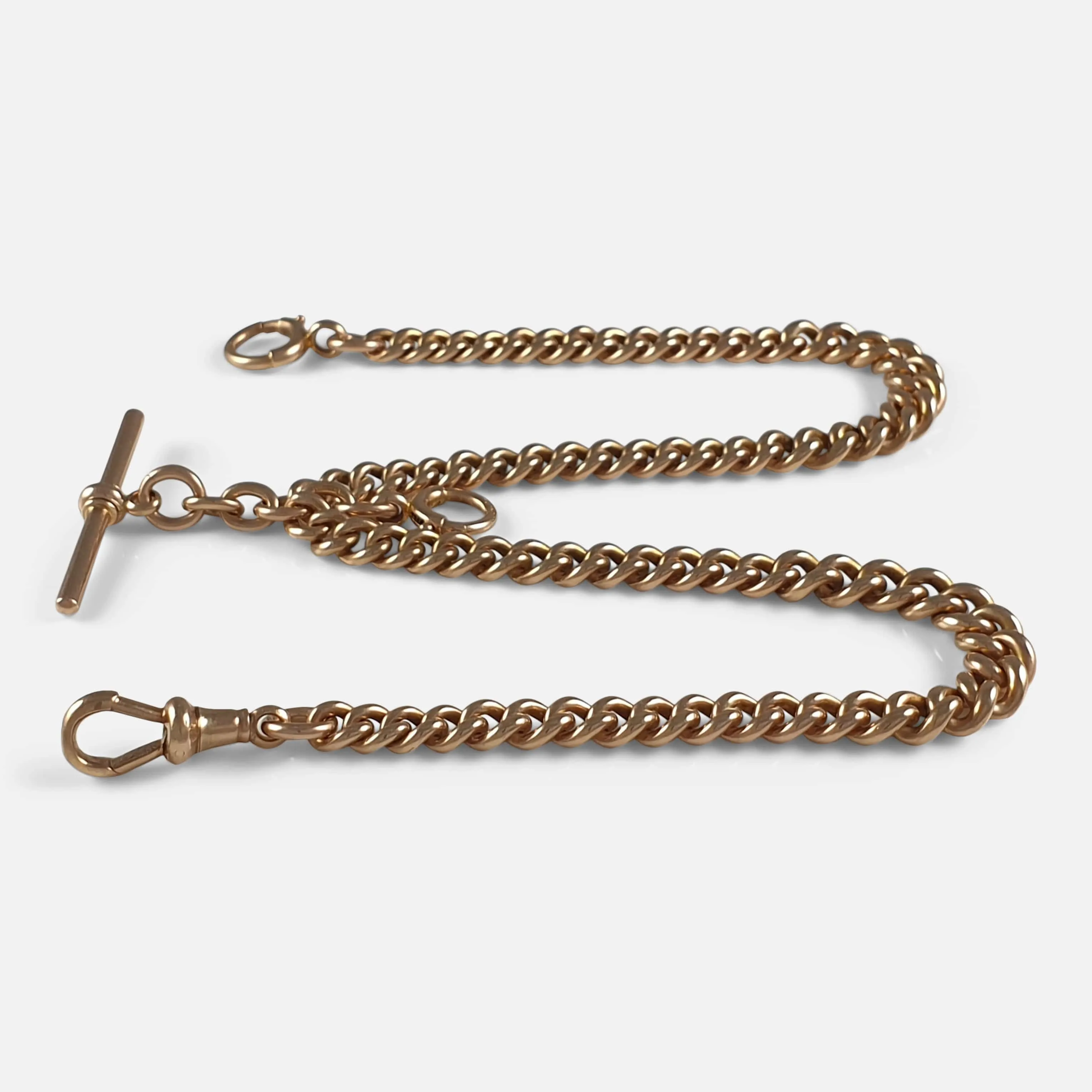 9ct Yellow Gold Double Albert Watch Chain - 51.8 grams