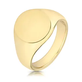 9ct Yellow Gold Heavy 16 x 13 Signet Ring