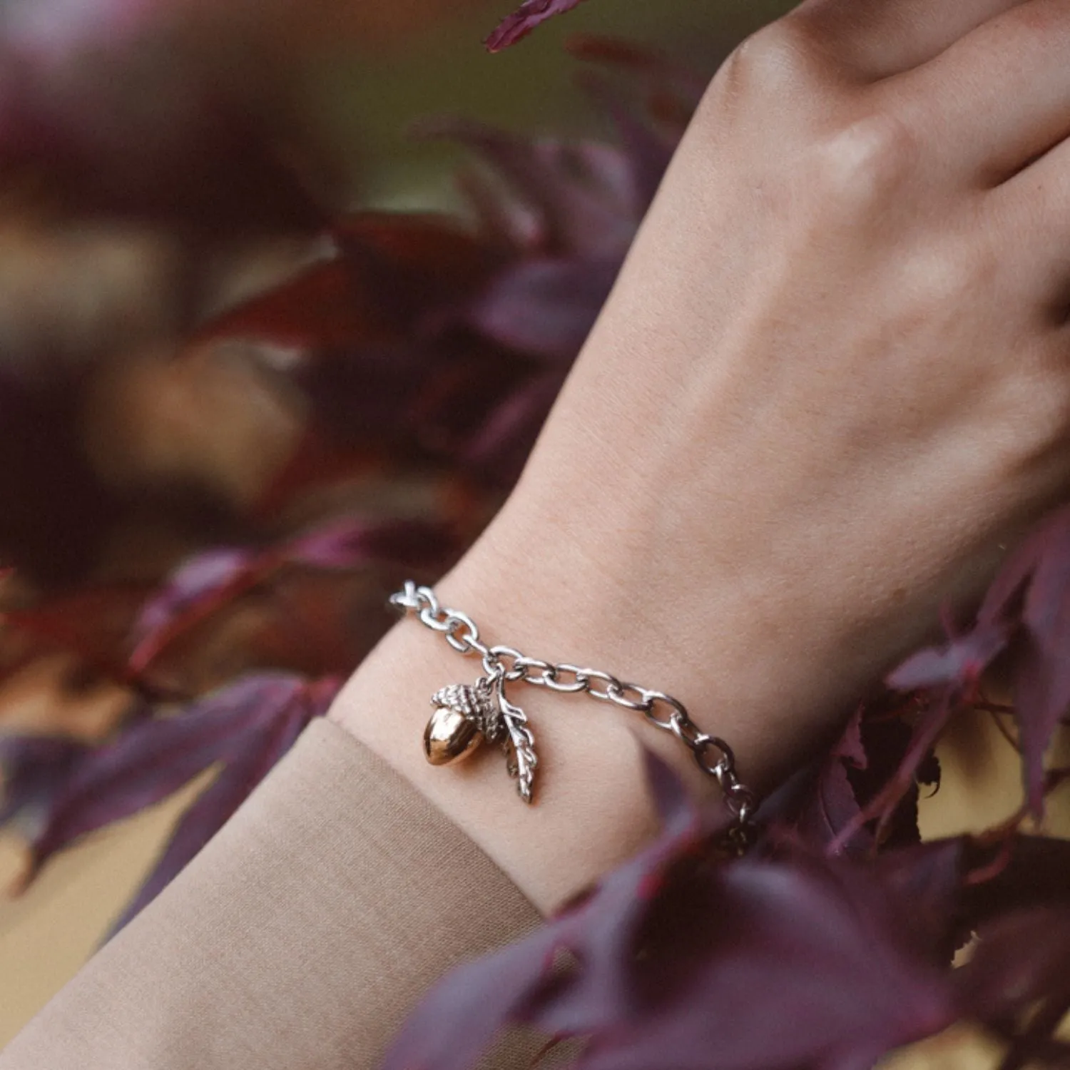 Acorn & Oak Leaf Bracelet
