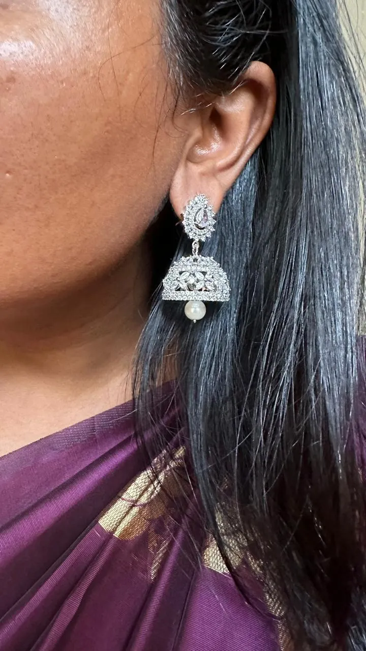 AD Silverpolish Tilak Jhumka - Design 2