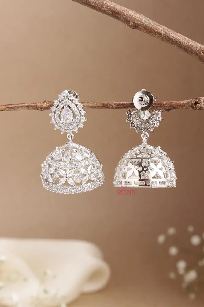 AD Silverpolish Tilak Jhumka - Design 2