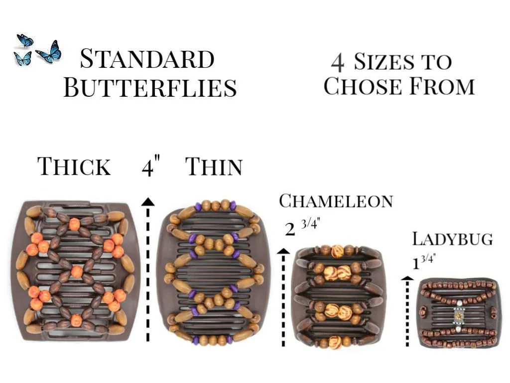 African Butterfly Hair Comb - Dalena Gray 41