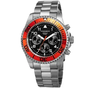 Akribos Xxiv Chronograph Black Dial Men's Watch AK950SSOR