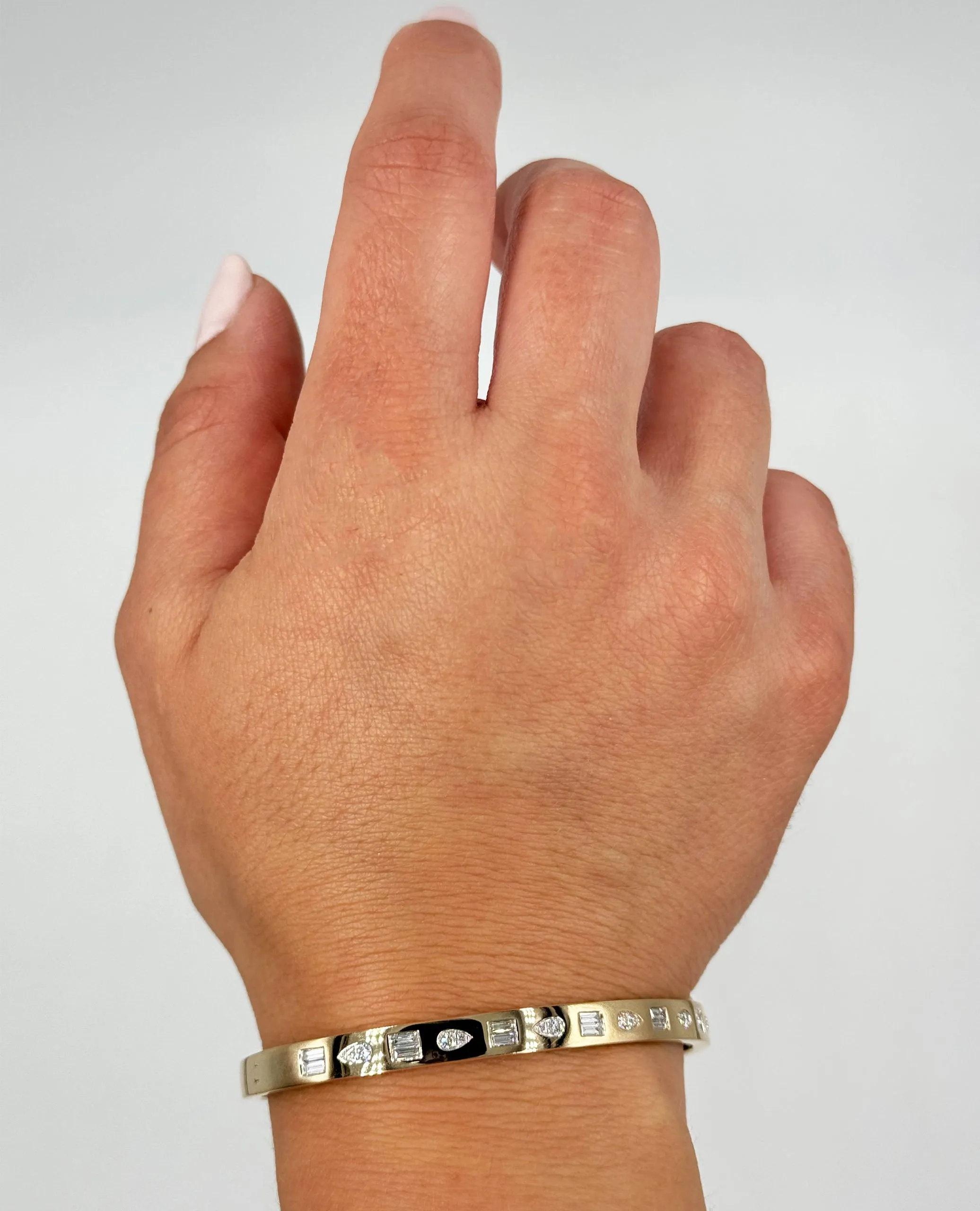 Allison Kaufman 14K Yellow Gold Bangle with Diamonds