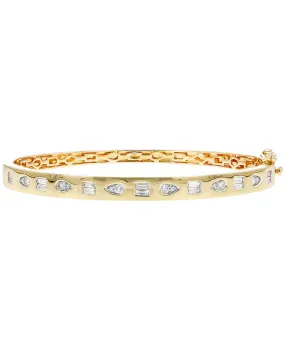 Allison Kaufman 14K Yellow Gold Bangle with Diamonds