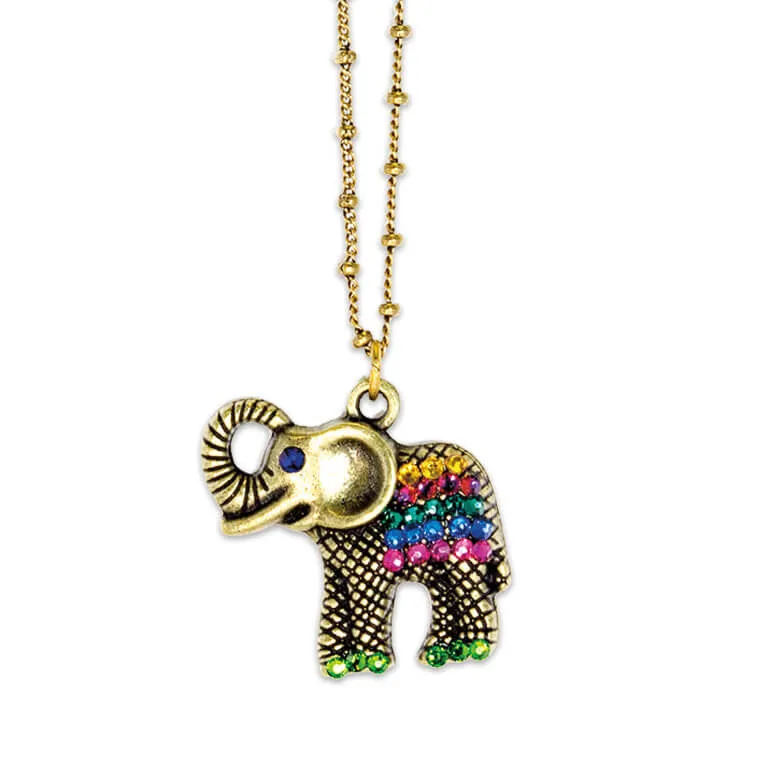 Anne Koplik Lucky Elephant Pendant Necklace