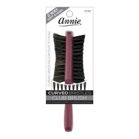 ANNIE 2ways Club Curved Bristle Brush Hard and Soft [ASSORTED COLOR] #02357