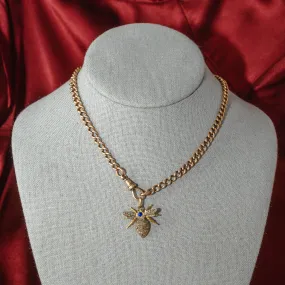 Antique 9K Rose Gold Curb Watch Chain Choker Necklace