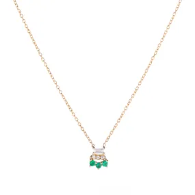 Baguette Emerald Lace Necklace (ready to ship option)*