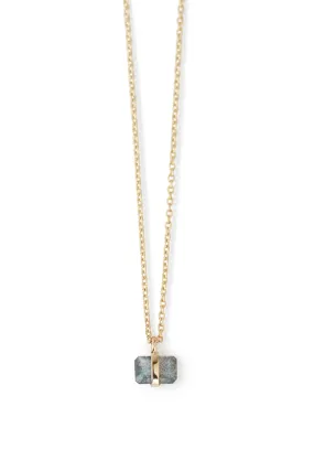Bezel Wrapped Labradorite Necklace