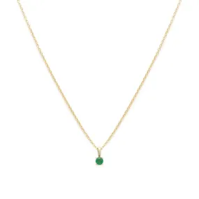 Birthstone Necklace | Gold & Emerald
