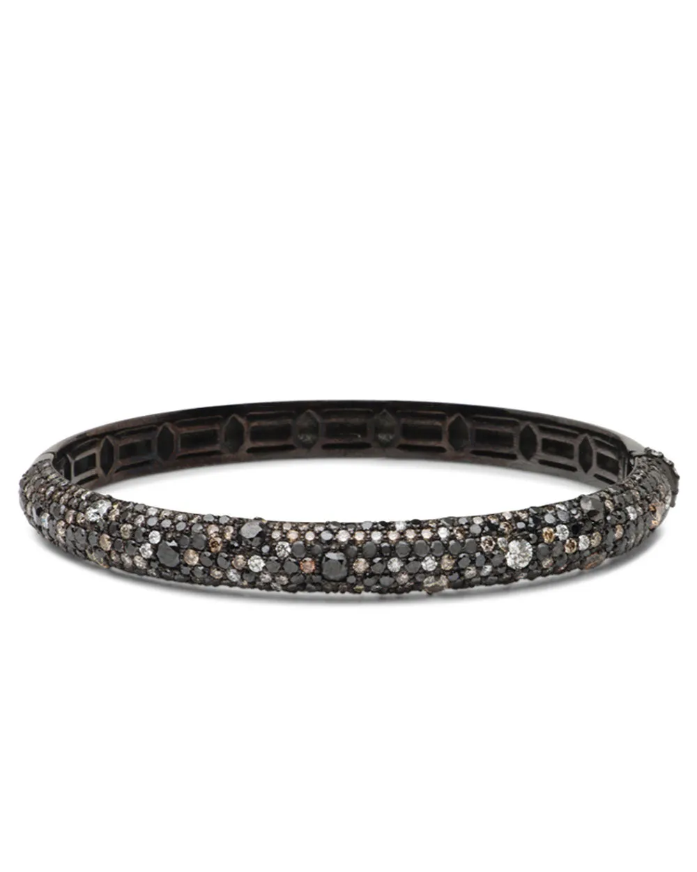 Black and Champagne Diamond Bangle