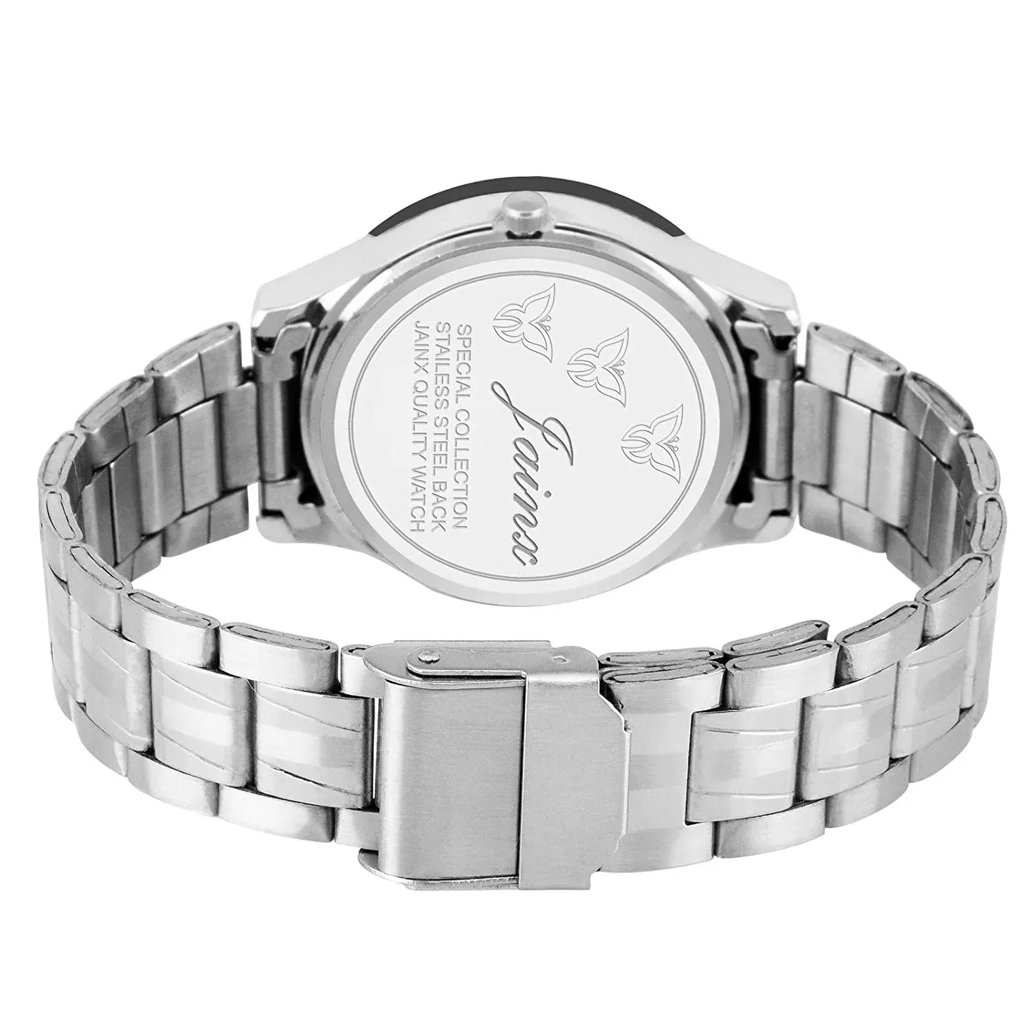 BLACK Dial Day & Date Function Steel Chain Analog Watch - For Women JW615