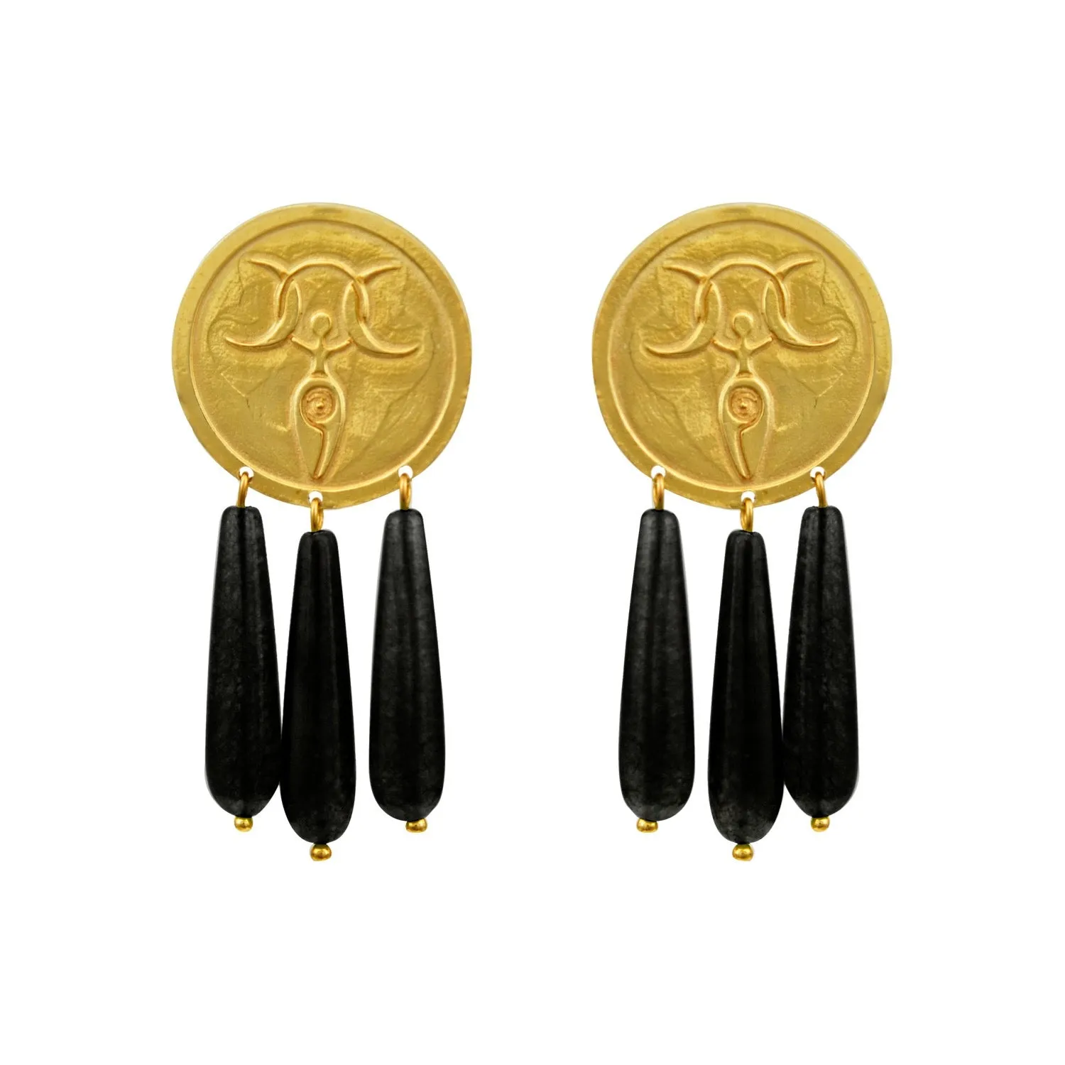 Blossom Earrings Black
