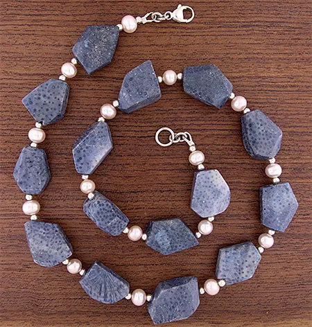 Blue Sponge Necklace