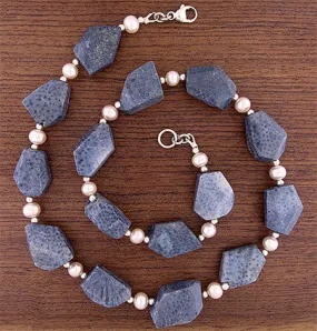 Blue Sponge Necklace