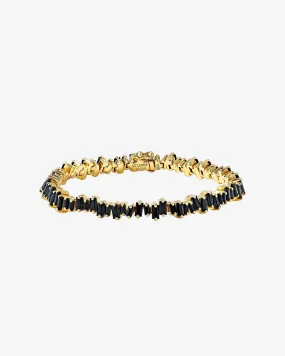 Bold Black Sapphire Tennis Bracelet