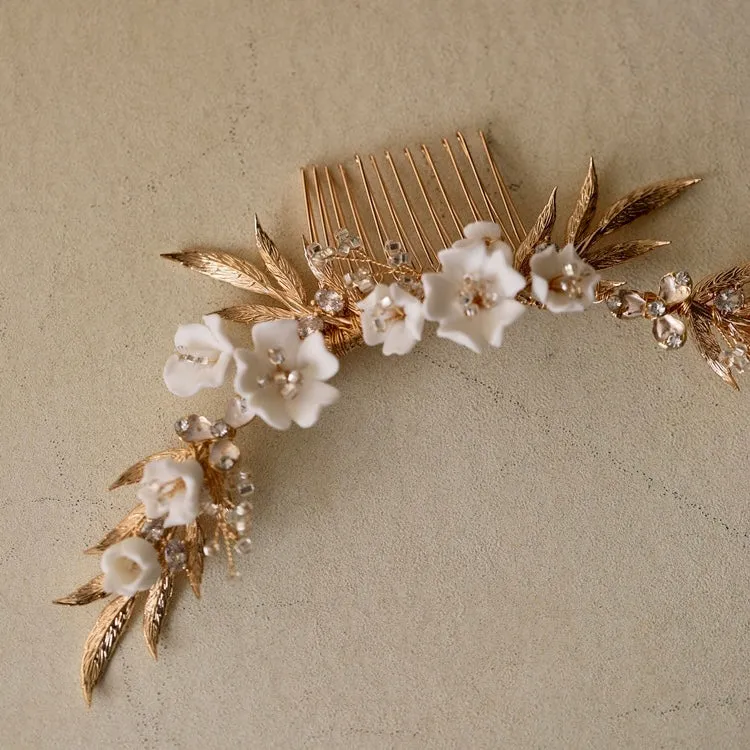 C201. blossom hair comb