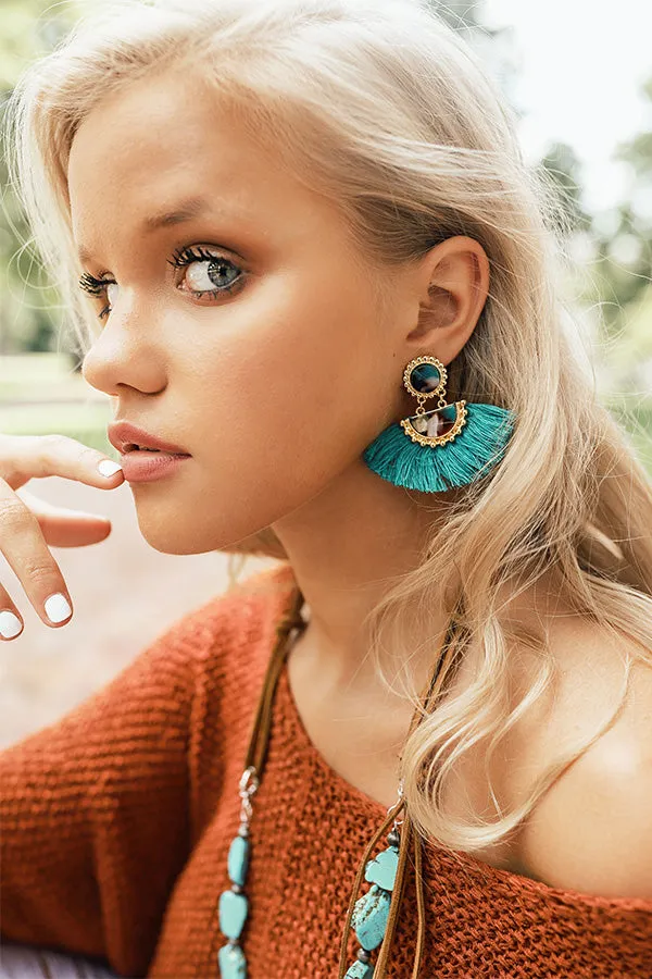 Chasing Bliss Earrings In Jade