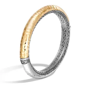 Classic Chain Silver & Bonded Gold Bangle - BZ999573