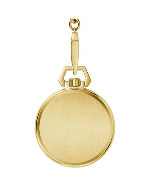 Classic Sutton Pocket Watch with Chain, 50mm Bulova, Gold