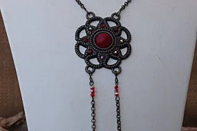 Coral flower necklace