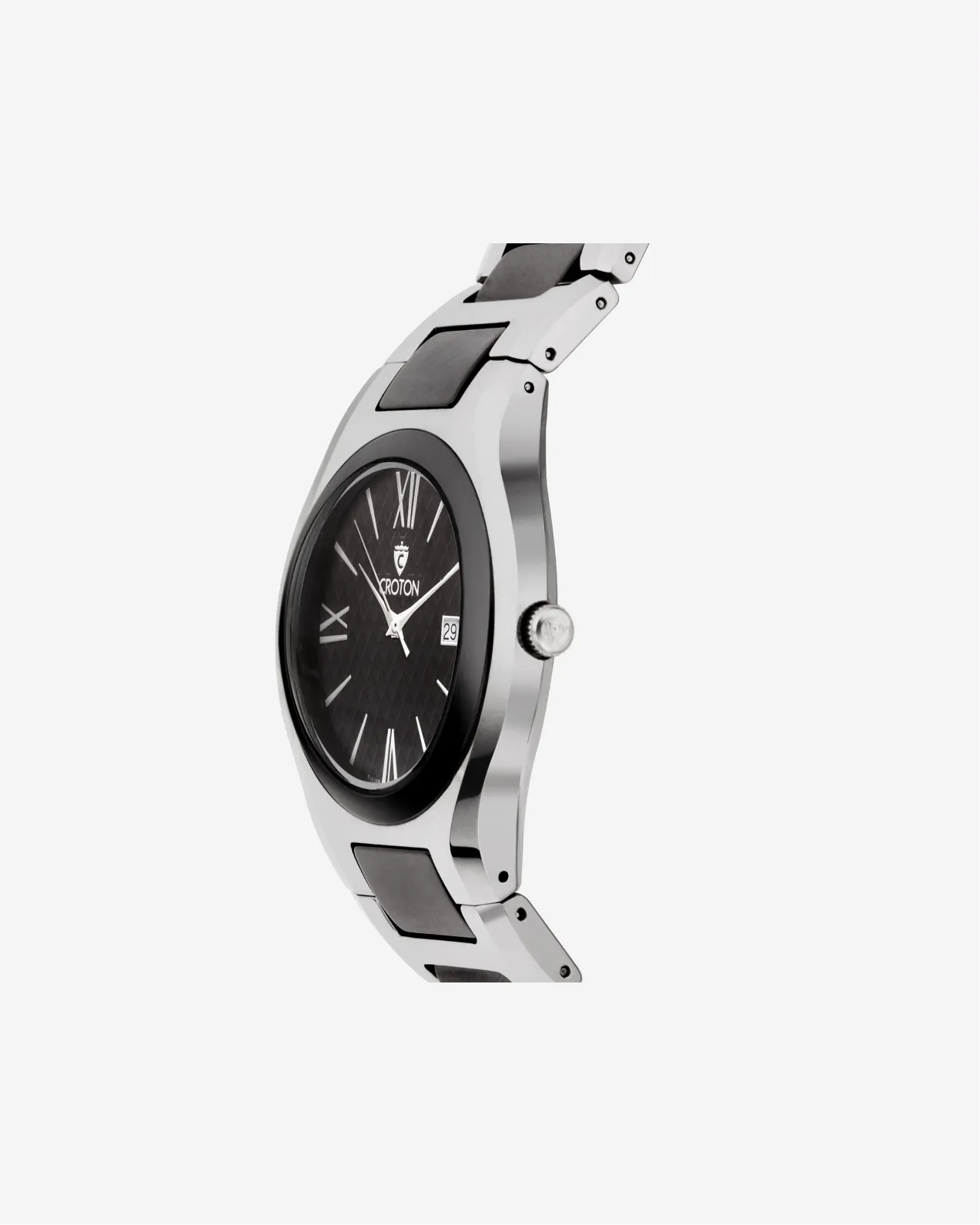 Croton  Men's "Millennium" Tungsten & Ceramic Swiss Quartz Watch with Date