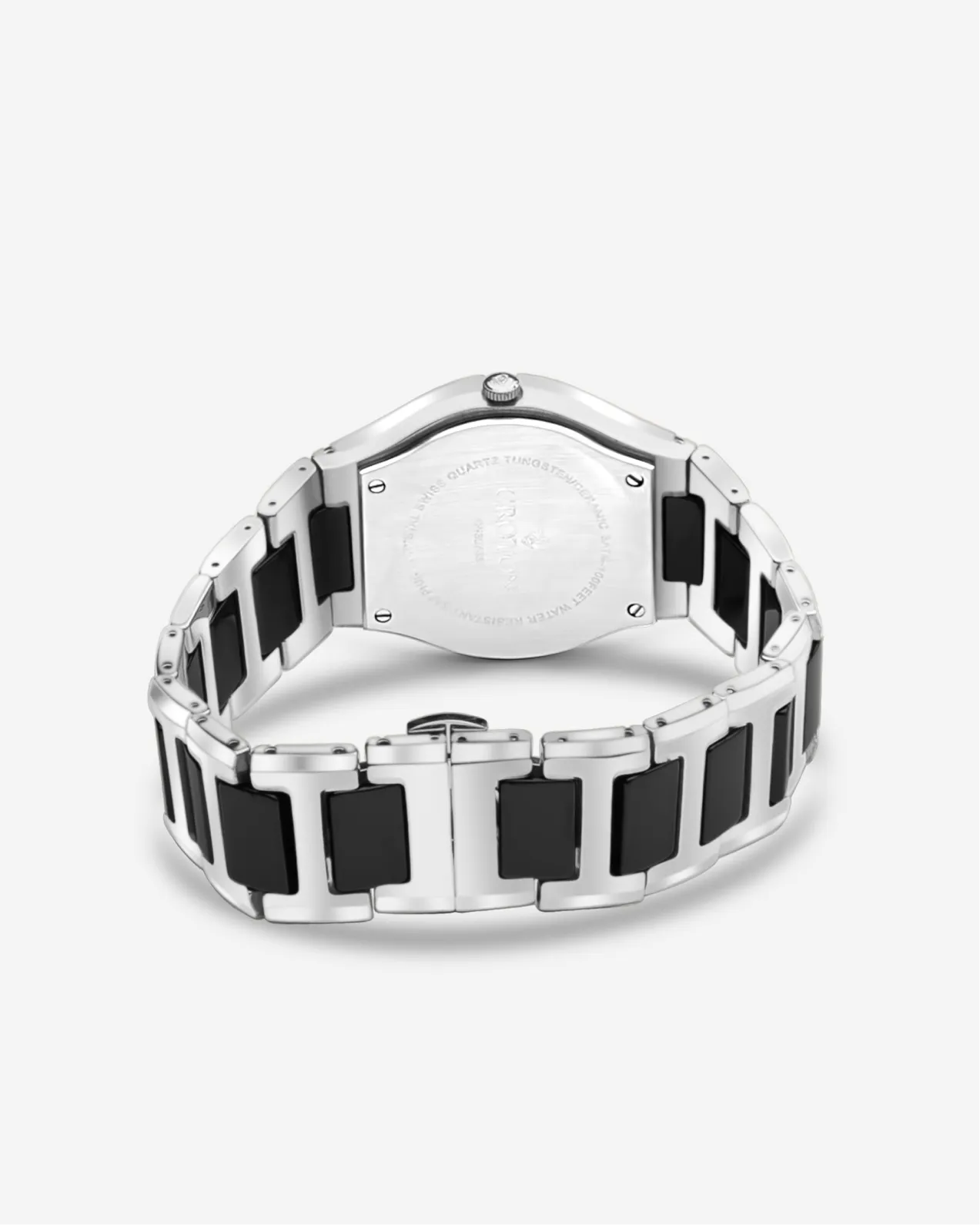 Croton  Men's "Millennium" Tungsten & Ceramic Swiss Quartz Watch with Date