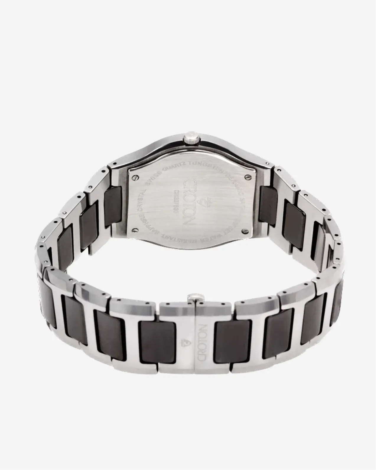 Croton  Men's "Millennium" Tungsten & Ceramic Swiss Quartz Watch with Date