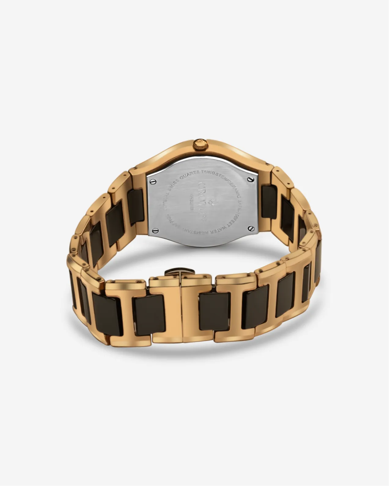 Croton  Men's "Millennium" Tungsten & Ceramic Swiss Quartz Watch with Date