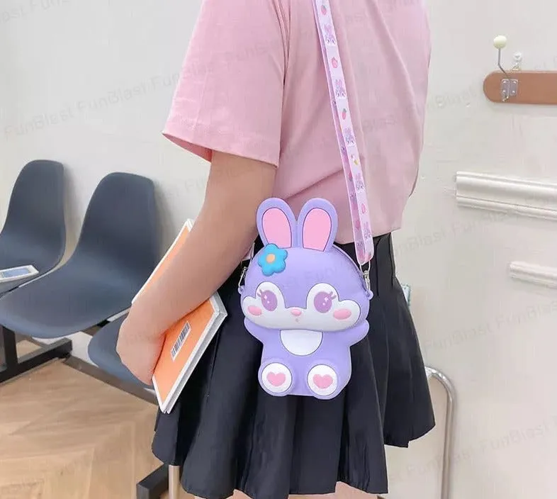 Cute Bunny Combo For Kids With Mirror, Comb and Silicon Keychain (Select From Drop Down Menu)