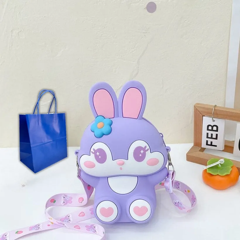Cute Bunny Combo For Kids With Mirror, Comb and Silicon Keychain (Select From Drop Down Menu)