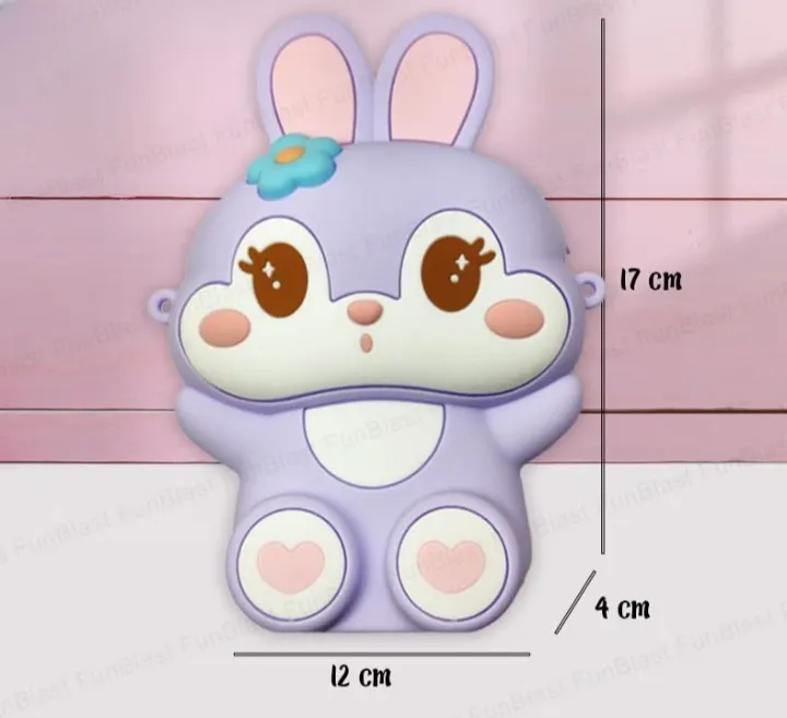 Cute Bunny Combo For Kids With Mirror, Comb and Silicon Keychain (Select From Drop Down Menu)