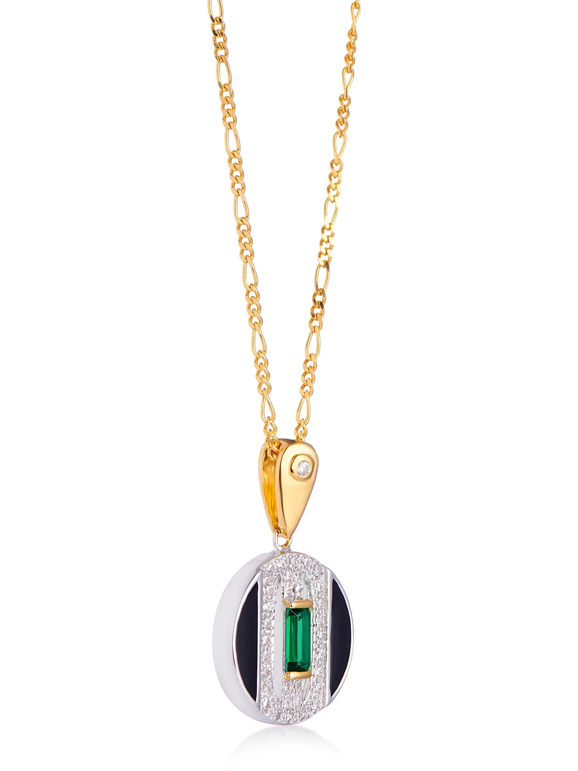 Daphne necklace on figaro chain