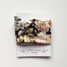 Dark Floral Headwrap