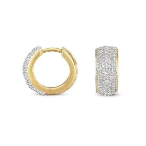 Diamond Jewellery 9ct Gold Diamond Huggies Earrings ED137