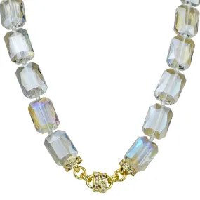 Diva Darling Emerald Cut Magnetic Interchangeable Necklace (Goldtone/Crystal AB)