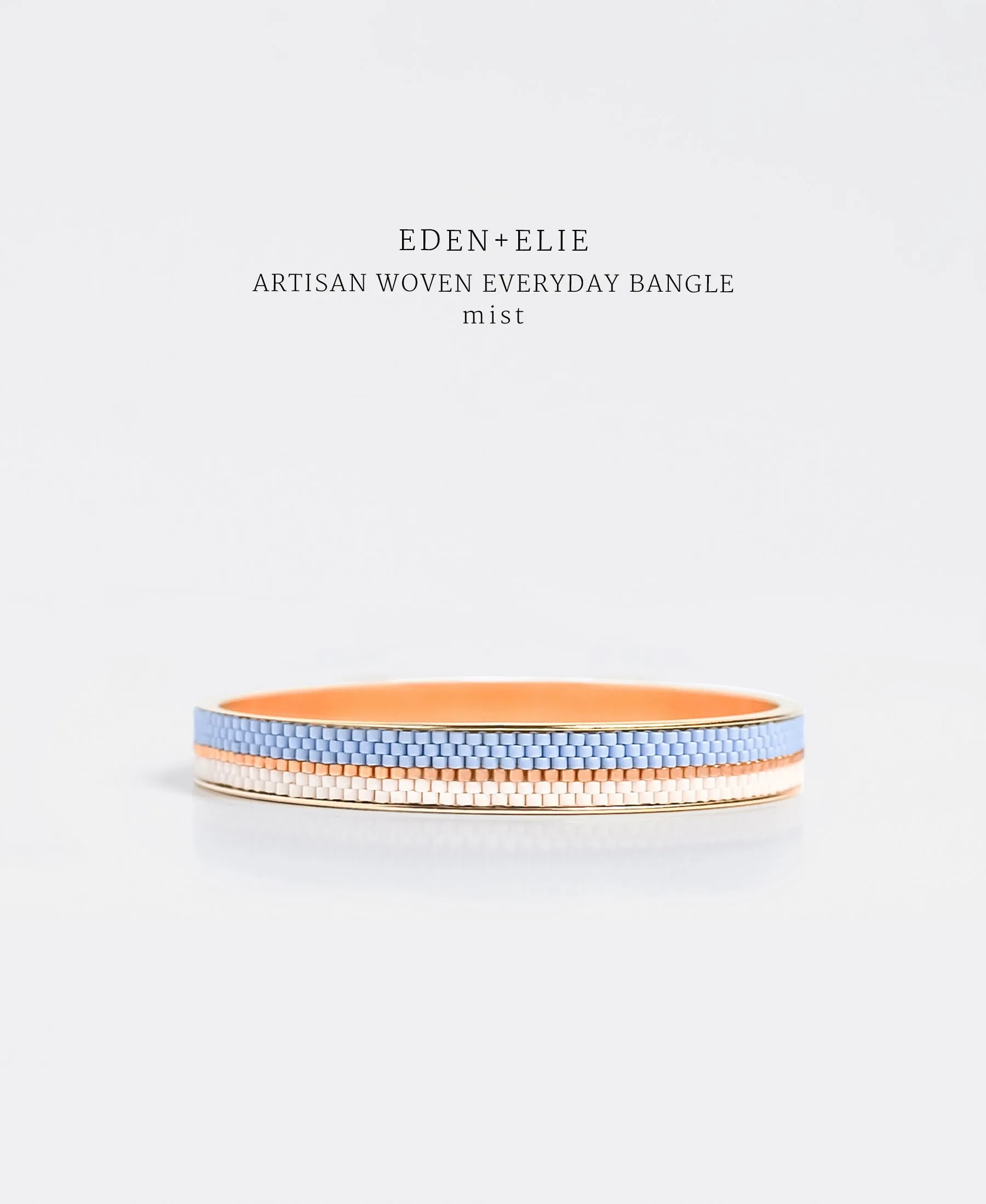 EDEN   ELIE Everyday Adjustable Length Necklace   Bangle Set - mist blue