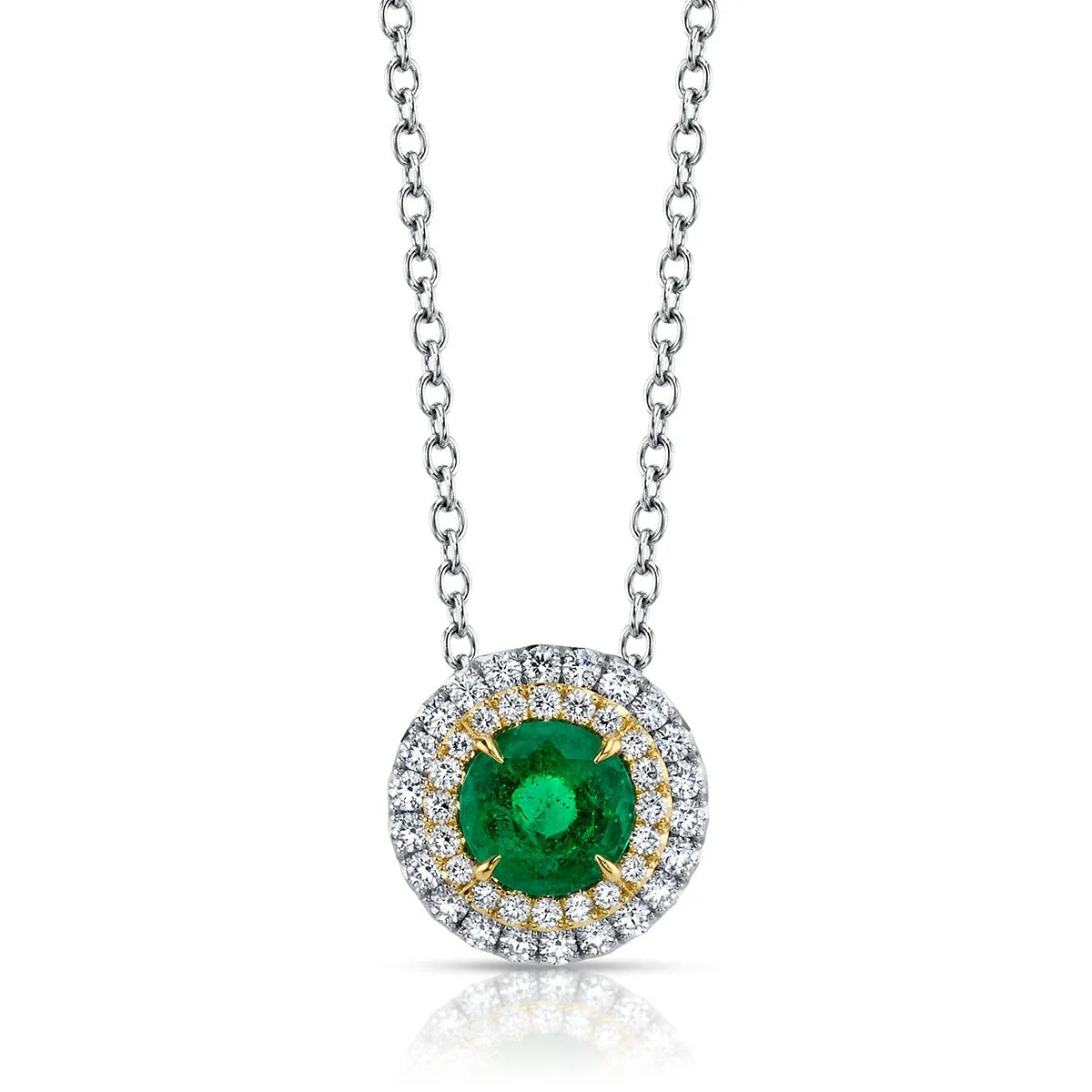 Emerald and Diamond Pendant